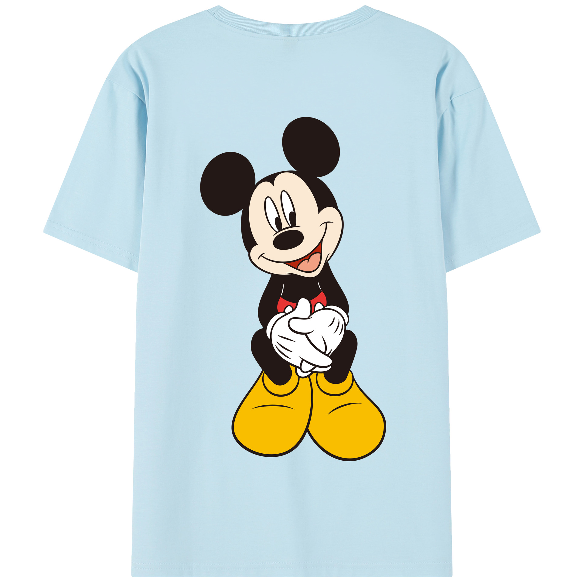 （画像用） ミッキーマウス Mickey Mouse 綿100％半袖Tシャツ（背面プリント）